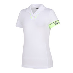 22SS 여성 소매 배색 변형 카라 반팔 티셔츠 TWTYL6142-100