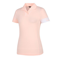 여성 소매 배색 변형 카라 반팔 티셔츠 TWTYL6142-403